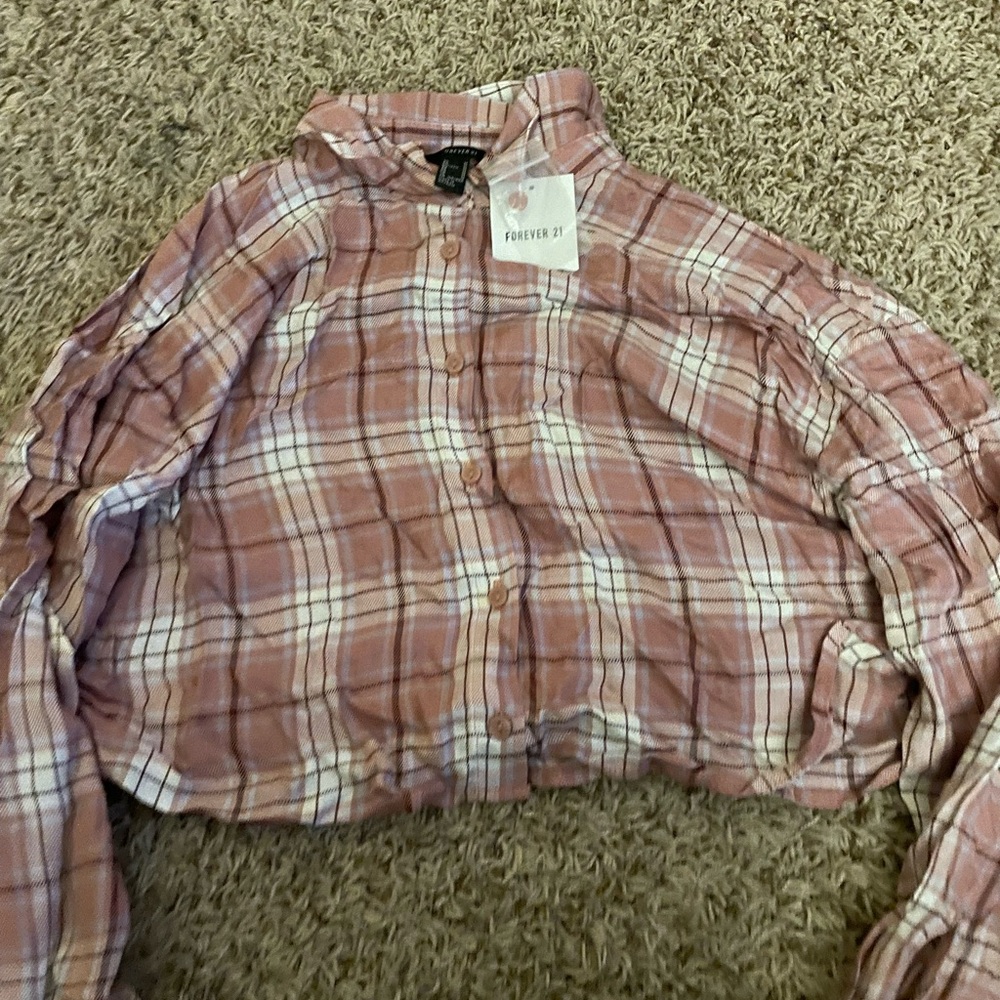 Forever 21 Plaid Croptop
